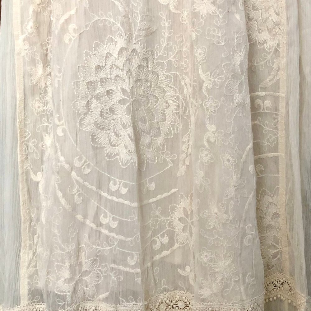 Anthropologie Cream Maxi Dress - Picture 6 of 8